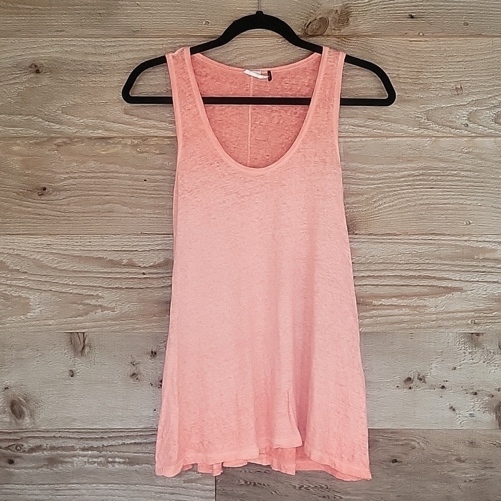 Akemi + Kin Anthropologie XSmall Orange Linen Blend Tank